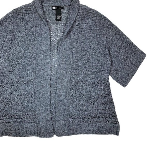 (Up To 50% Off SALE) Carole Little Open Front Knit Half Sleeve Cardigan - Picture 3 of 3